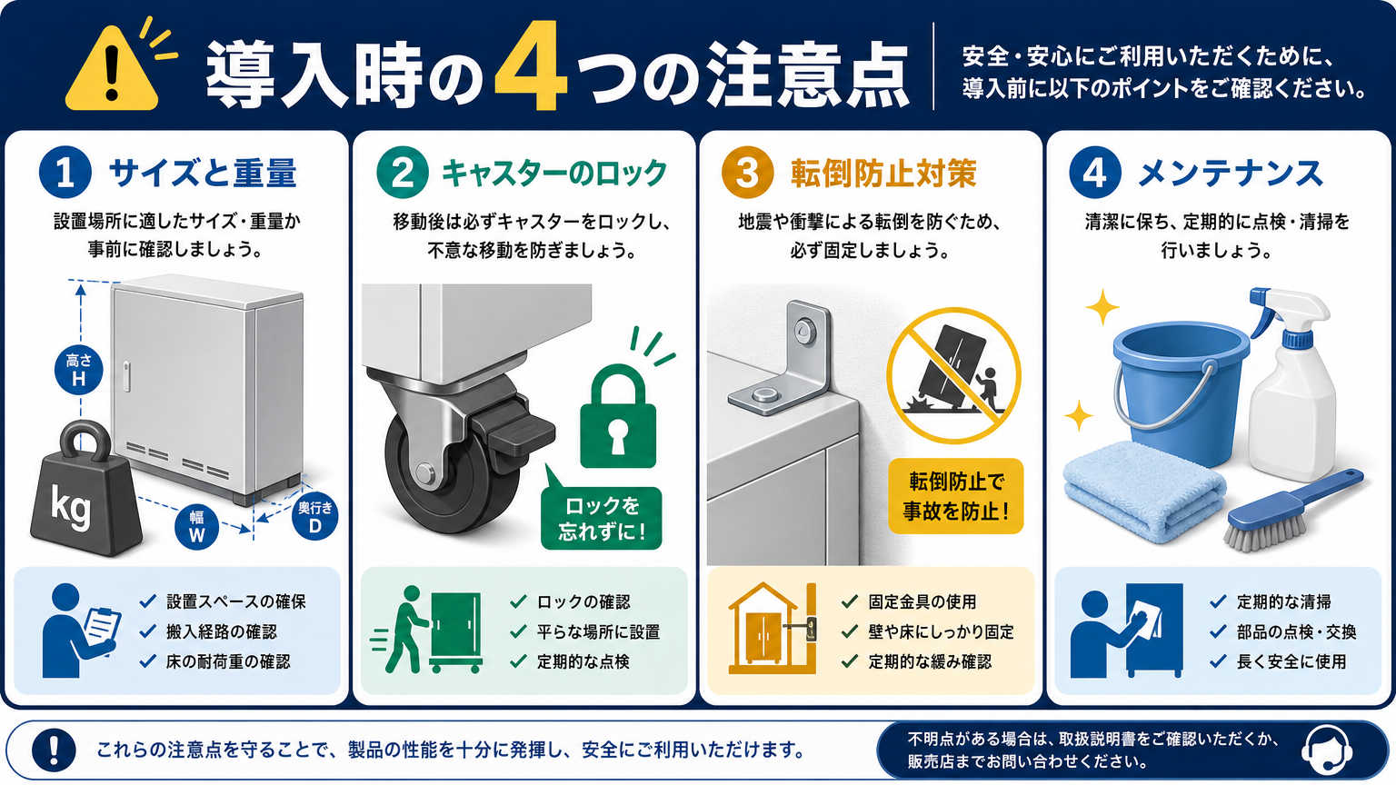 移動しやすい間仕切りを導入する際の注意点
